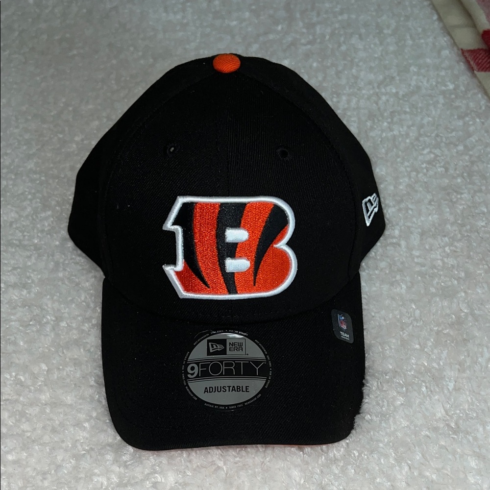 New Era Black Cap with Orange Detail